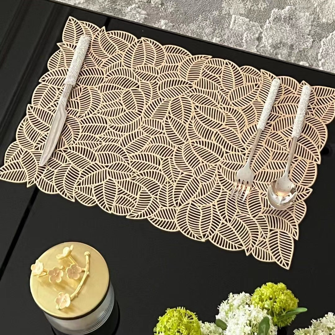 Heat Insulated Leaf Placemat for Home Restaurant Hotel