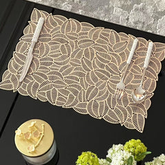 Heat Insulated Leaf Placemat for Home Restaurant Hotel