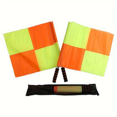 2pcs Football Referee Flag Railway Signal Flag