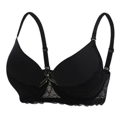 Solid Lace Stitching Bra Push Up Anti-sagging Everyday Bra