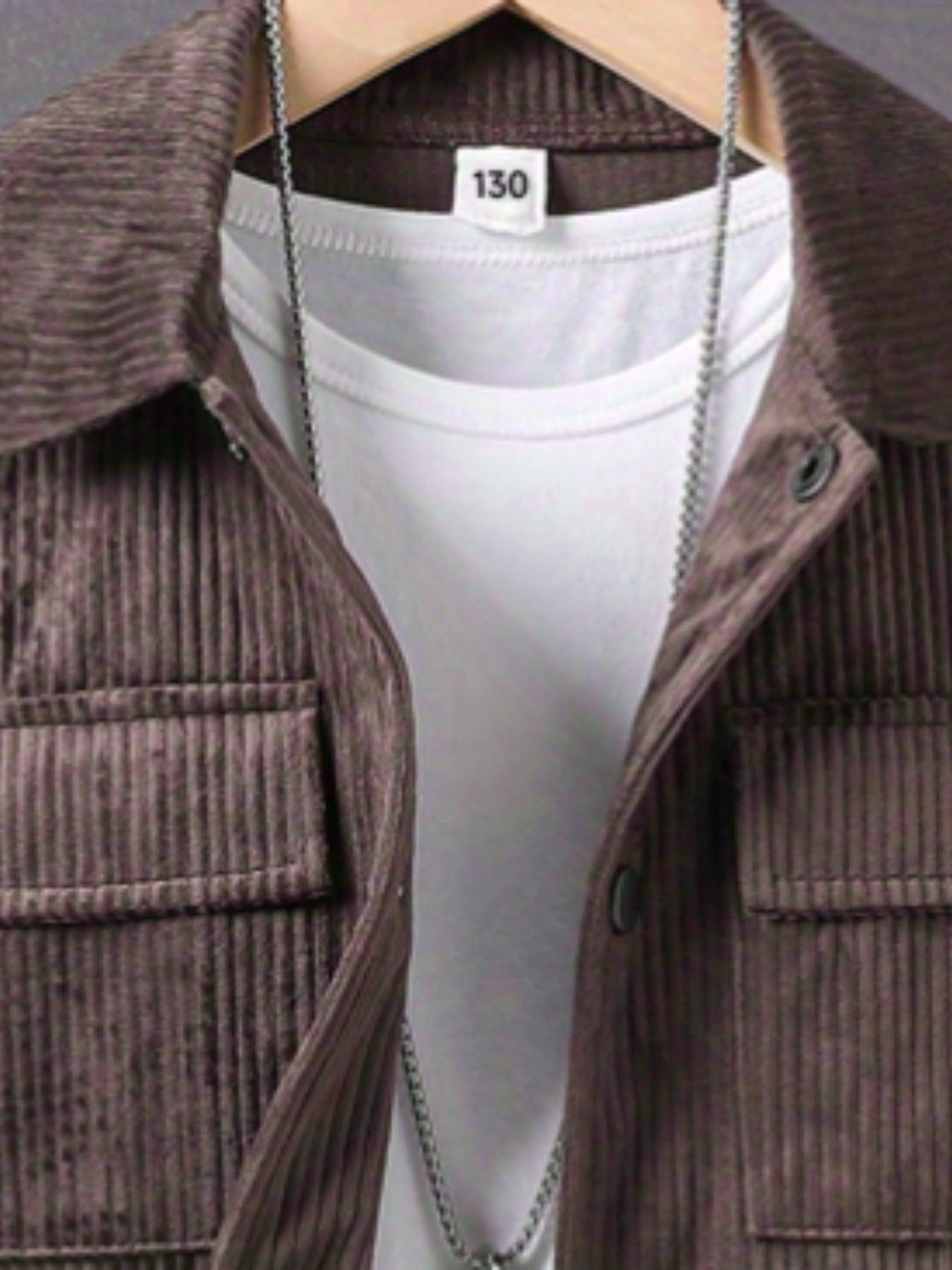Boys Stand Collar Fleece Button Down Jacket