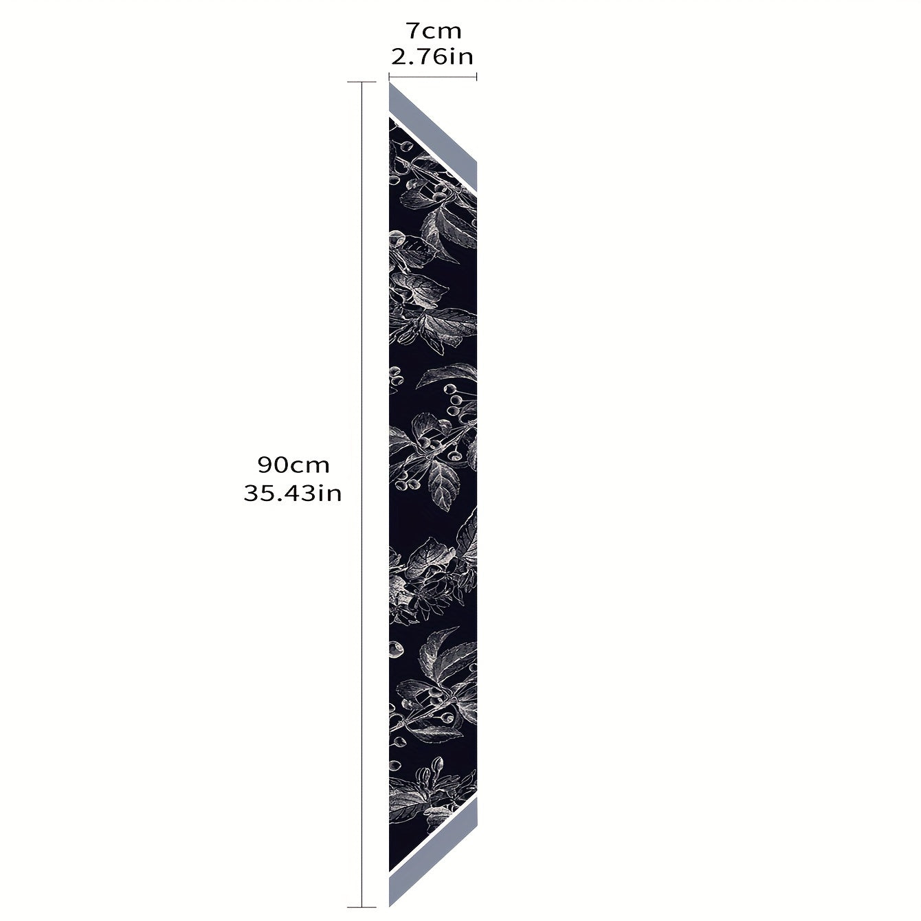 Floral Print Twilly Scarf Vintage Satin Neckerchief Skinny Scarf