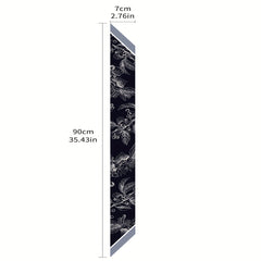 Floral Print Twilly Scarf Vintage Satin Neckerchief Skinny Scarf