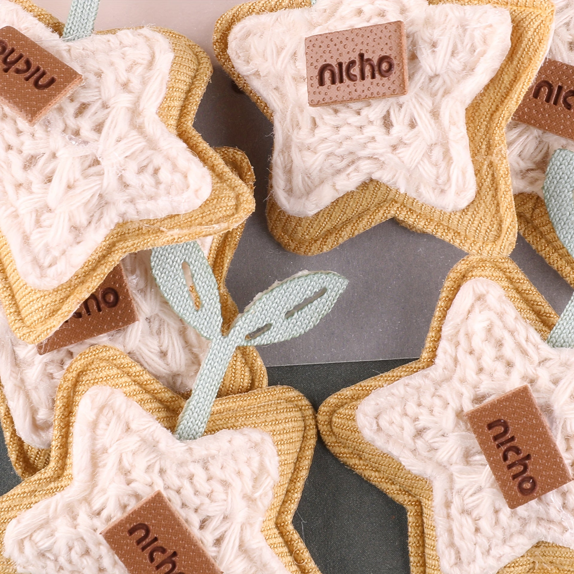 7pcs Pentagram Plush Hair Accessories Patches for Girls DIY Clothing Coat