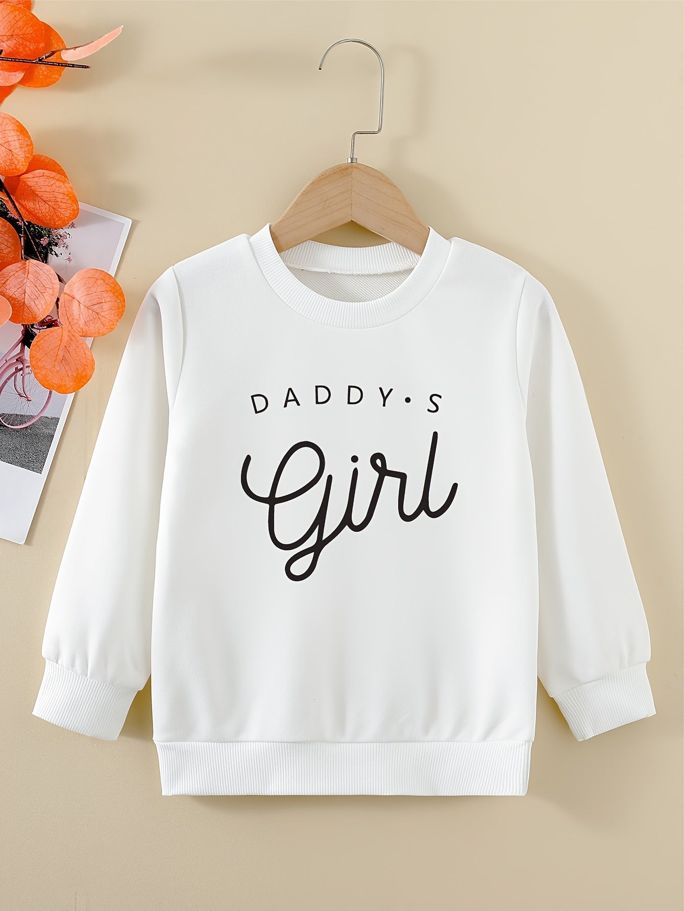 Girls' 'Daddy's Girl' Graphic Sweatshirt Round Neck Pullover