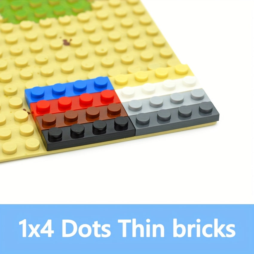 76pcs Building Blocks 1x4 Dots Figures Bricks Educational Toys