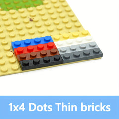 76pcs Building Blocks 1x4 Dots Figures Bricks Educational Toys