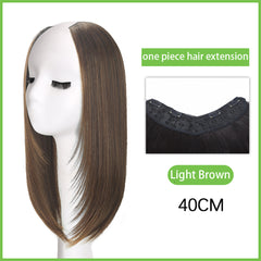 Synthetic U Shape Clip In Hair Extensions Straight Easy to Use