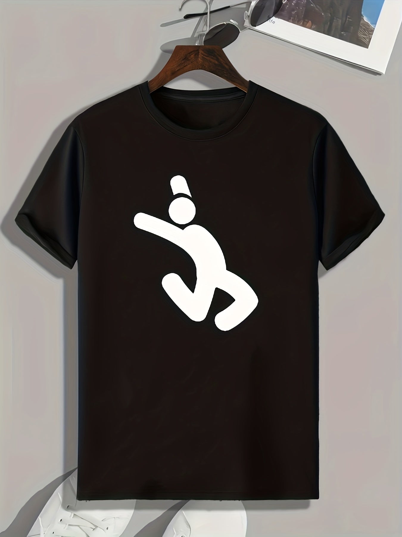 Pattern Print Men's Sports T-shirt Comfy Graphic Tee Outdoor Clothing