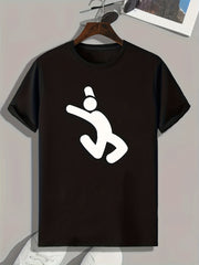 Pattern Print Men's Sports T-shirt Comfy Graphic Tee Outdoor Clothing