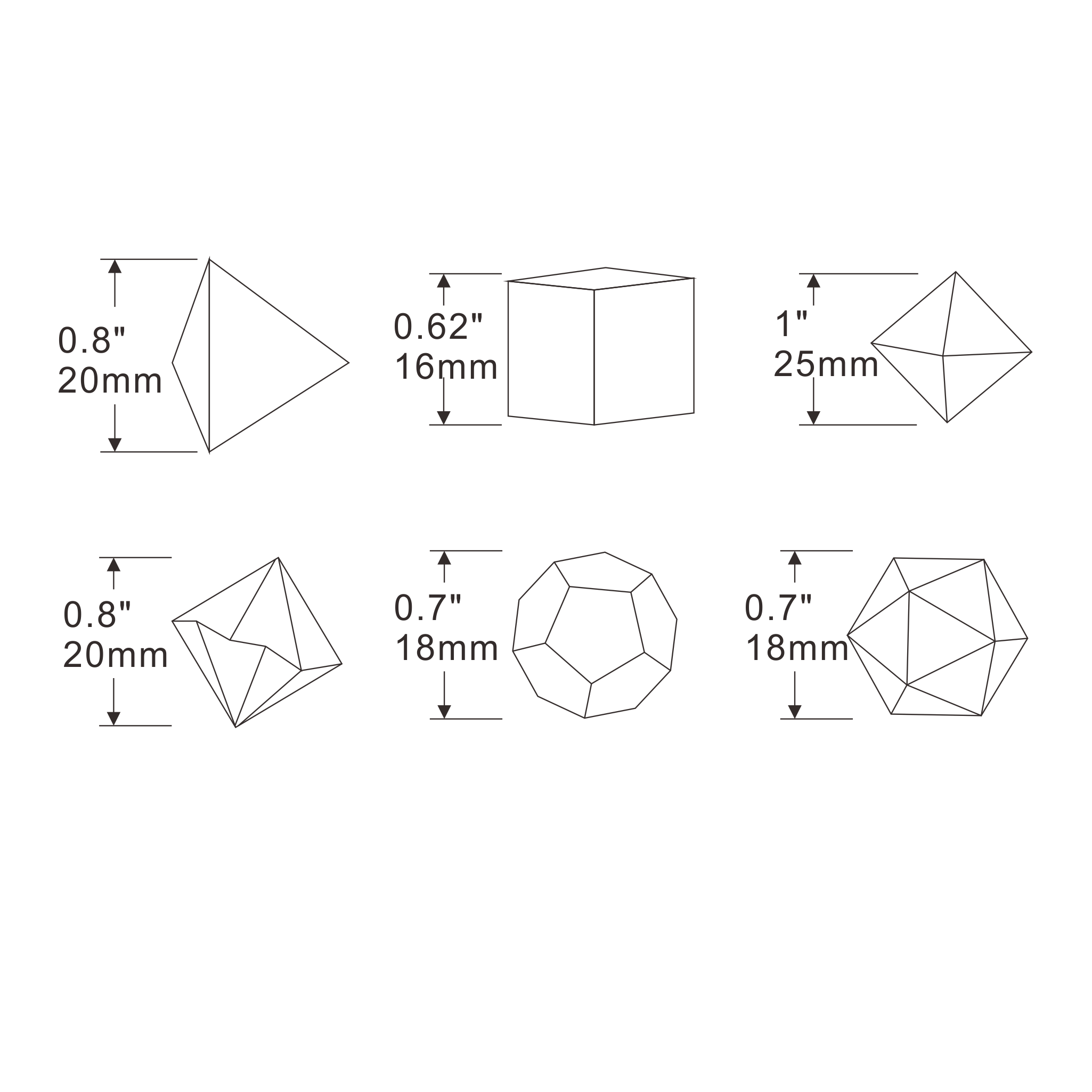 7pcs Two Tone Polyhedral RPG Dice Set