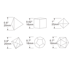 7pcs Two Tone Polyhedral RPG Dice Set