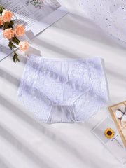 3pcs Floral Lace Briefs Sexy Intimates Panties Women's Lingerie