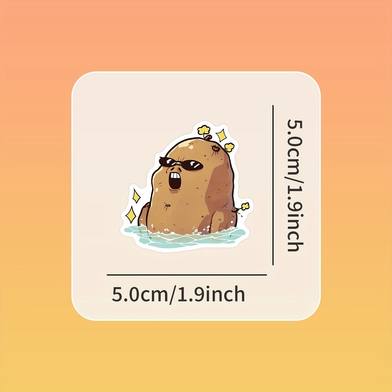 52pcs Cartoon Potato Series Waterproof Stickers for Kids' Parties