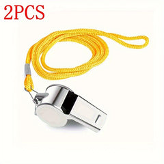Metal Emergency Whistle With Lanyard for Outdoor Camping & Mountaineering