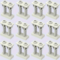 Farm Building Block Set with Columns, Fence