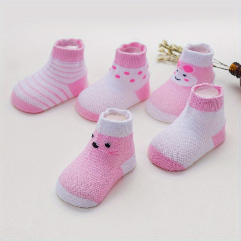 5pairs Princess Mesh Socks Soft Comfortable Breathable Socks