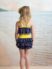 Summer Swimsuit Set Baby Girls 2pcs Camisole Top & Bowknot Shorts