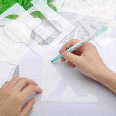36pcs Letter Stencil Numbers Stencils Reusable Alphanumeric Painting Stencil