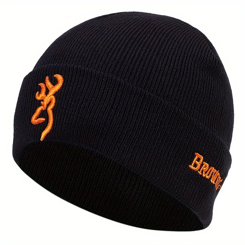 Men's Letter Knitted Hat Warm Skull Cap