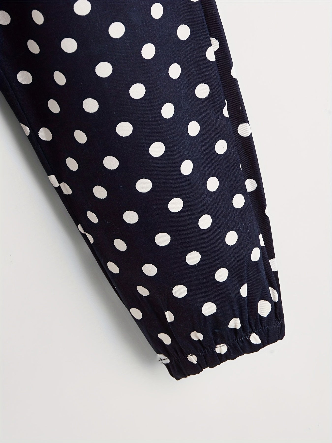 Toddler Girls Polka Dot Elastic Waist Casual Pants