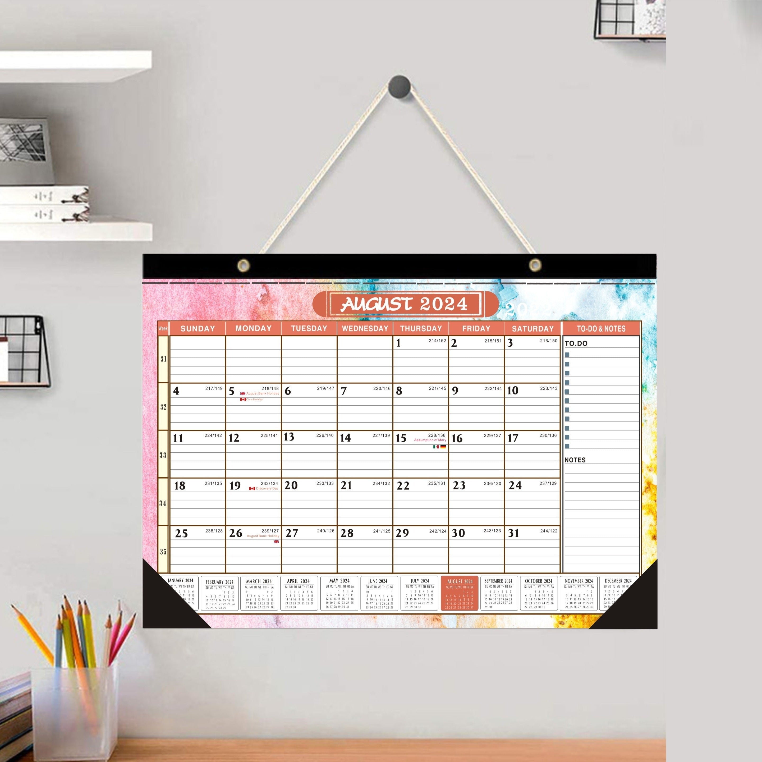 18 Months Wall Calendar 17 X 12 Inch Heavy Paper