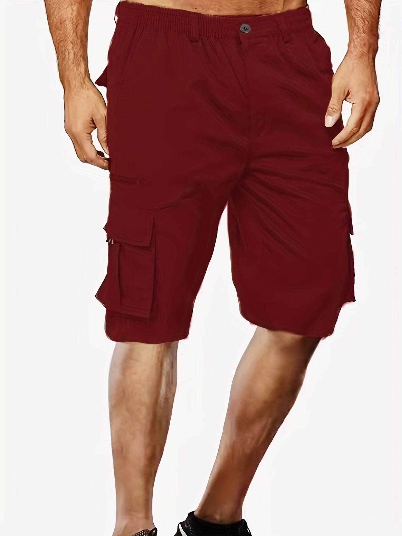 Men's Cargo Cropped Pants with Pockets for Summer