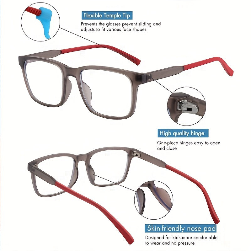 Kids Blue Light Blocking Glasses for Girls 7-12 Years Old