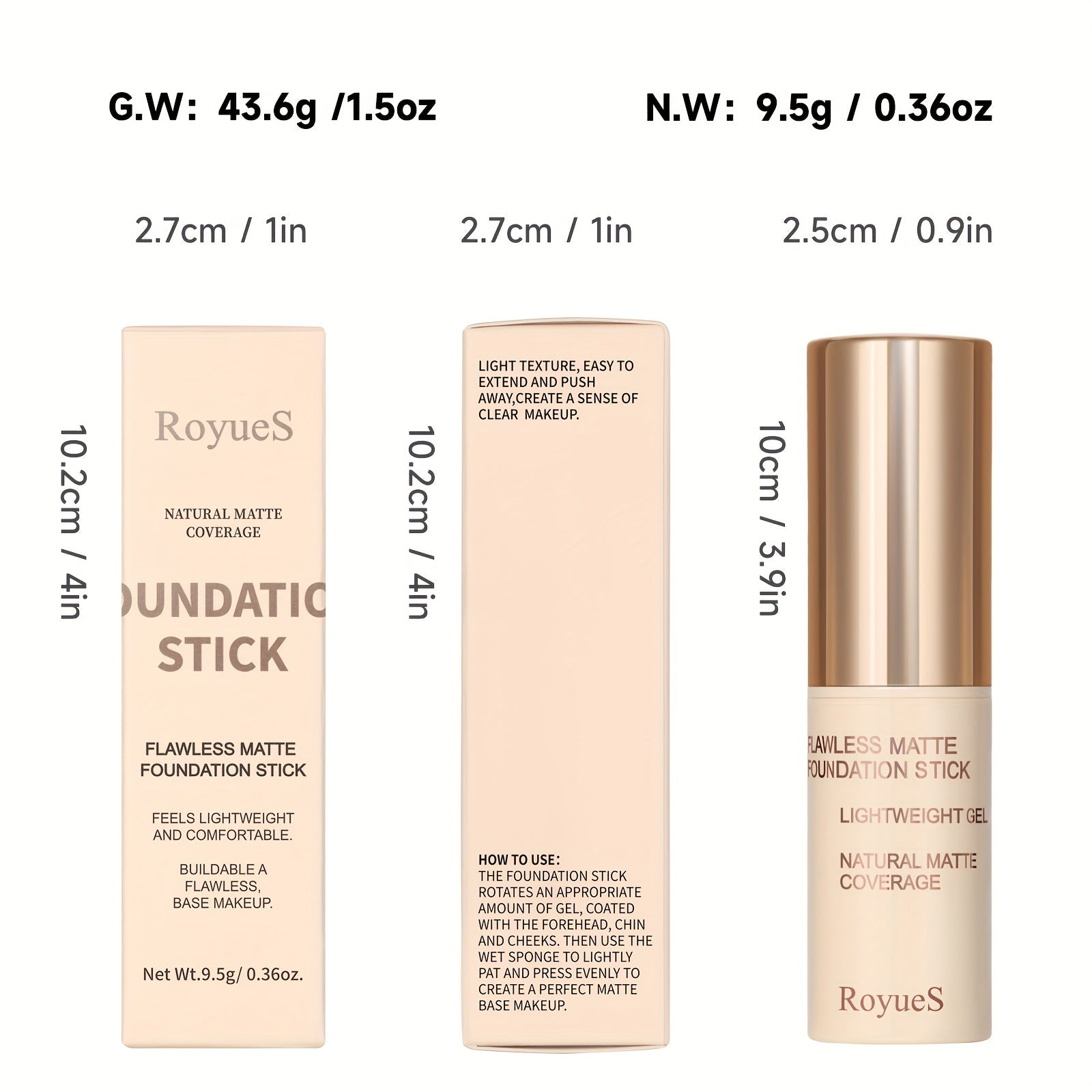 Flawless Matte Foundation Stick Natural Full Coverage