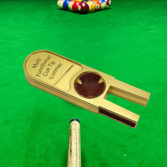 U-shaped Multifunctional Pool Cue Tip Trimmer Billiard Cue Tip Aluminum Cleaner