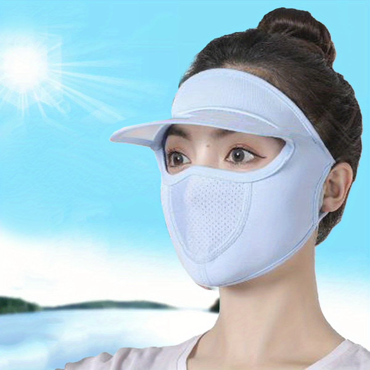 Sunscreen Mask With Brim UV Protection Outdoor Cycling Mask