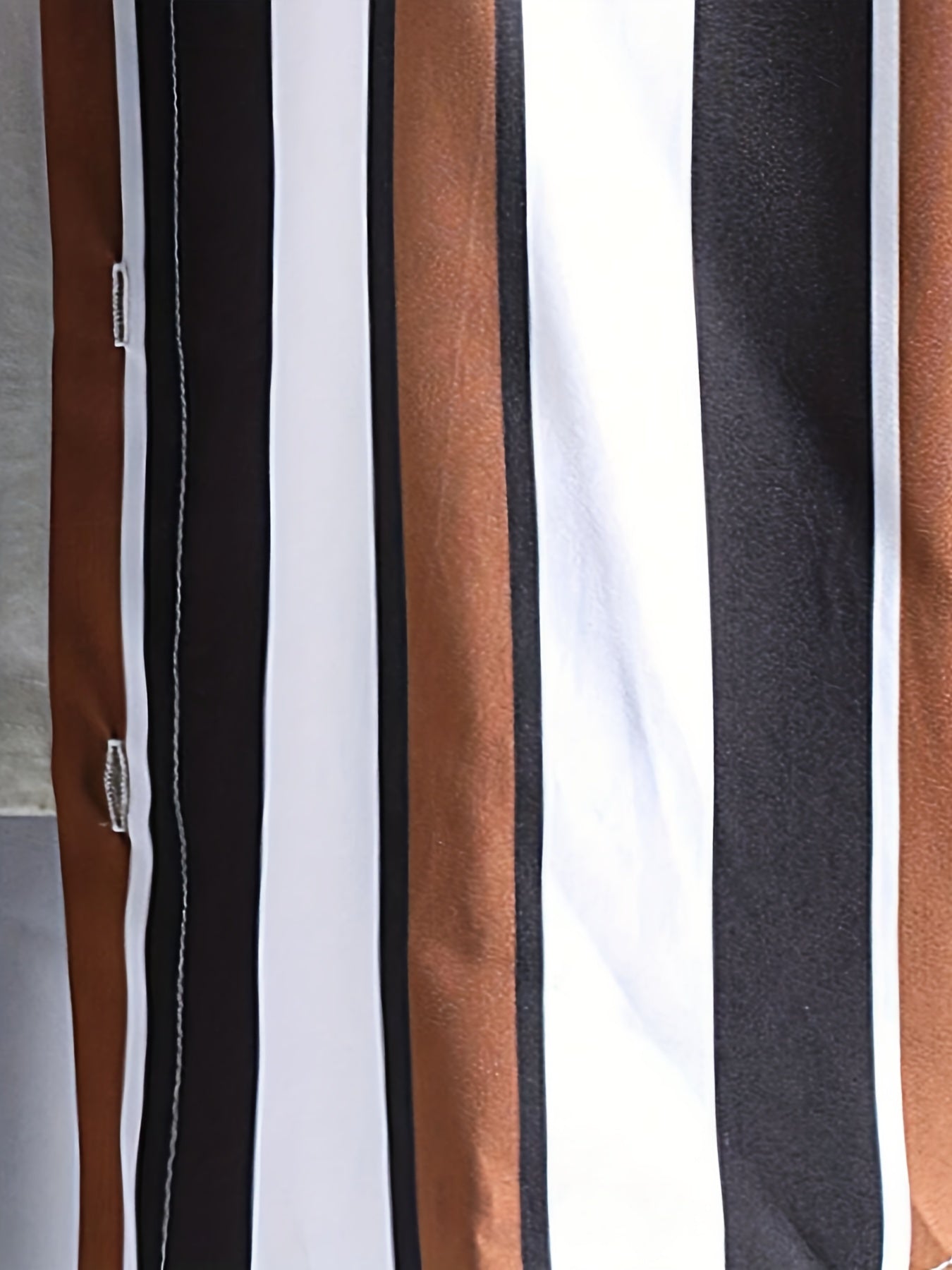 Stripe Print Men's Casual Short Sleeve Shirt for Summer Vacation