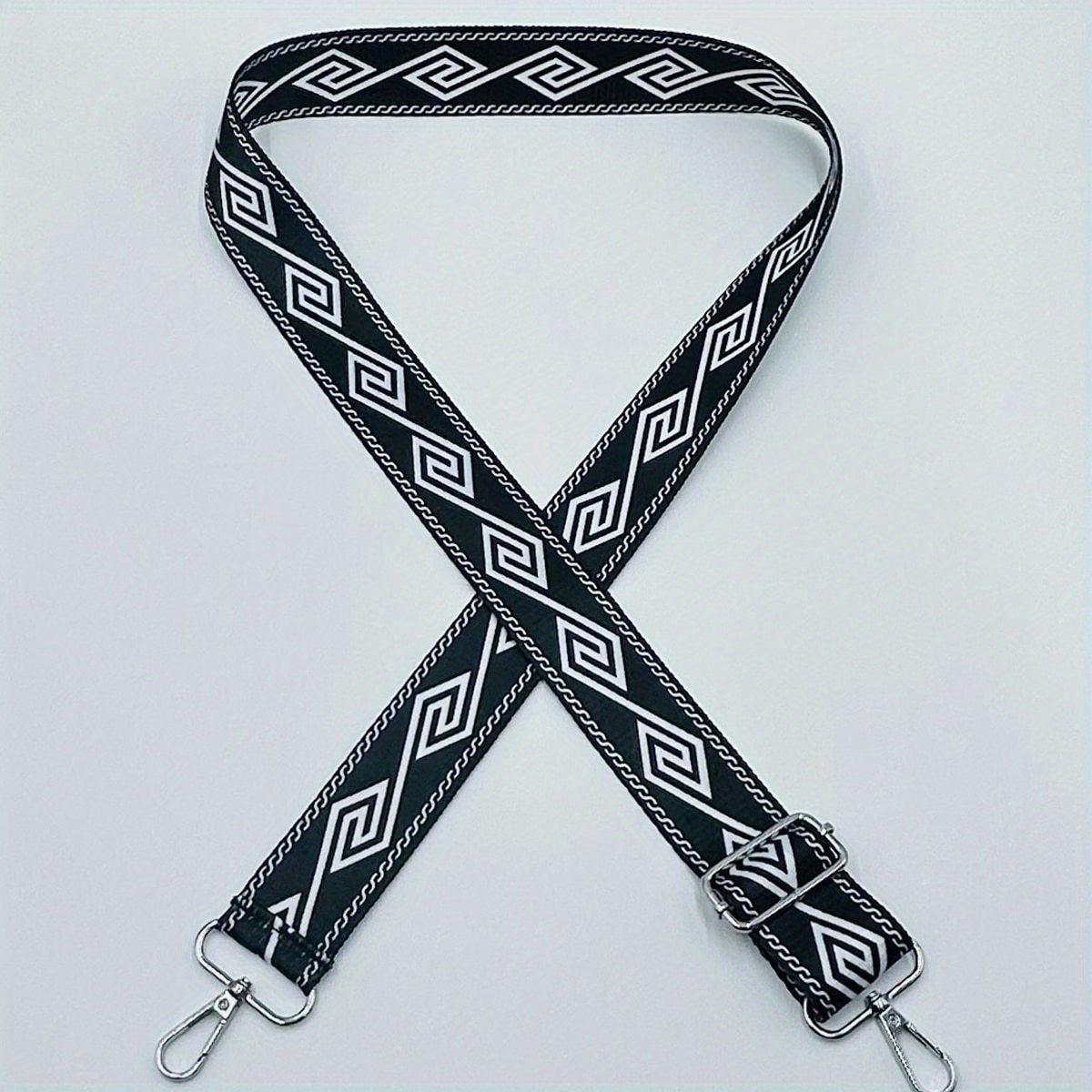 Geometric Pattern Bag Strap Wide Adjustable Shoulder Bag Strap Replacement