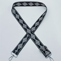Geometric Pattern Bag Strap Wide Adjustable Shoulder Bag Strap Replacement