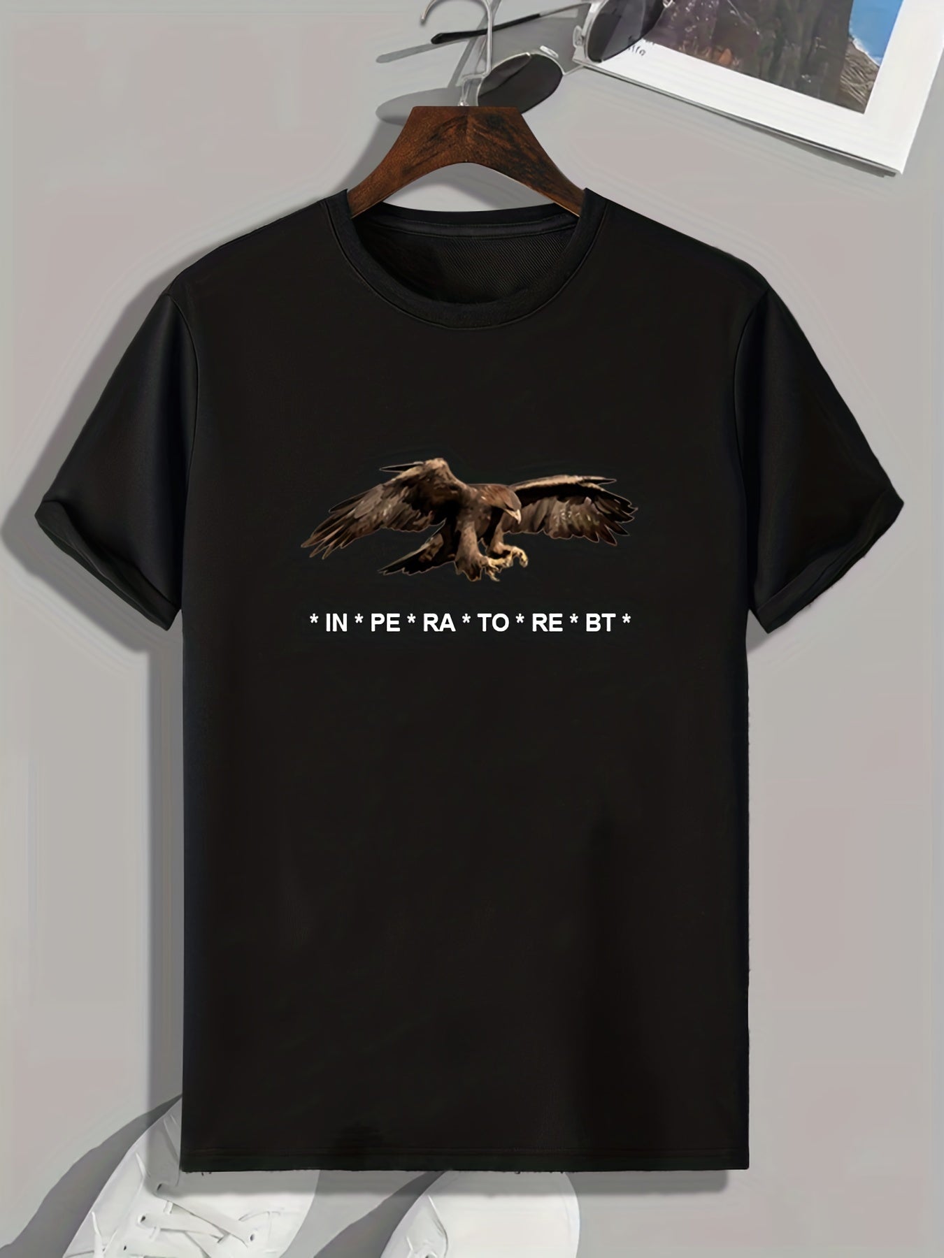 Men's Eagle Pattern T shirt Casual Breathable Tee