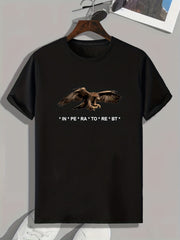 Men's Eagle Pattern T shirt Casual Breathable Tee