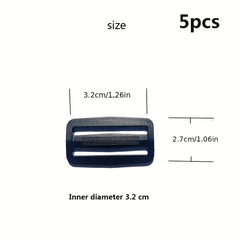 5pcs Backpack Waist Bag Adjustment Buckle Plastic Elastic Bag Accessories