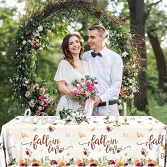Thanksgiving Tablecloth Plates Cups Napkins Banner Set
