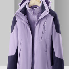3 in 1 Block Punch Jacket Casual Waterproof Windproof Jacket