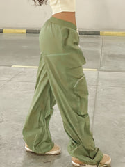 Loose Hiking Pants Low Waist Casual Cargo Pants