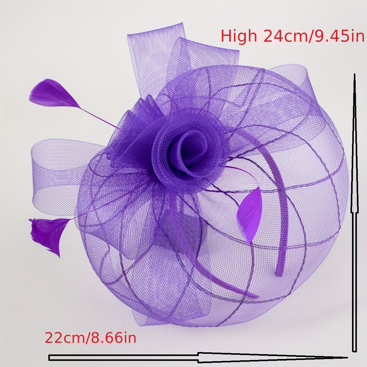 Girls Mesh Flowers Hair Hoop Headwear Hair Accessories Head Jewelry