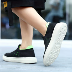 Girls Breathable Woven Slip On Walking Shoes