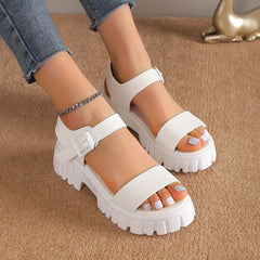 Women's Platform Ankle Strap Sandals Open Toe Anti-Skid Shoes