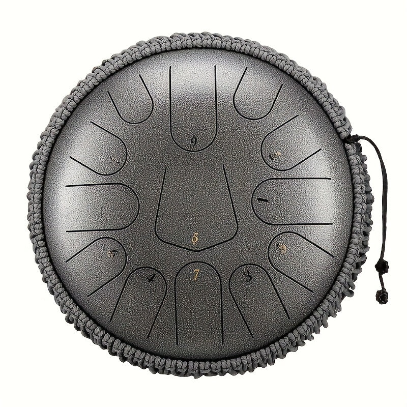 Rattan Braided 30-48cm Tongue Drum Set C Key 13-Tone Titanium Alloy Steel