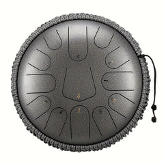 Rattan Braided 30-48cm Tongue Drum Set C Key 13-Tone Titanium Alloy Steel