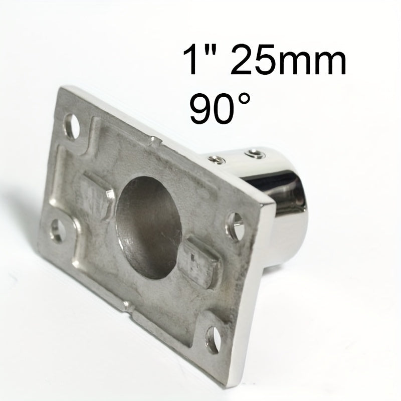 1pc Stainless Steel Handrail Accessory for 1.25mm Pipe with Rectangular Base