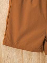 Toddler Boy's Dinosaur T-shirt & Shorts Set for Summer