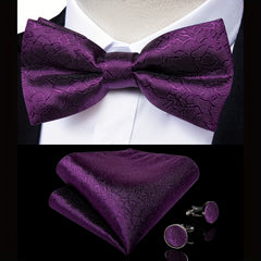 Men's Silk Suspenders Set Adjustable Braces Vintage 6 Clip Trousers Strap