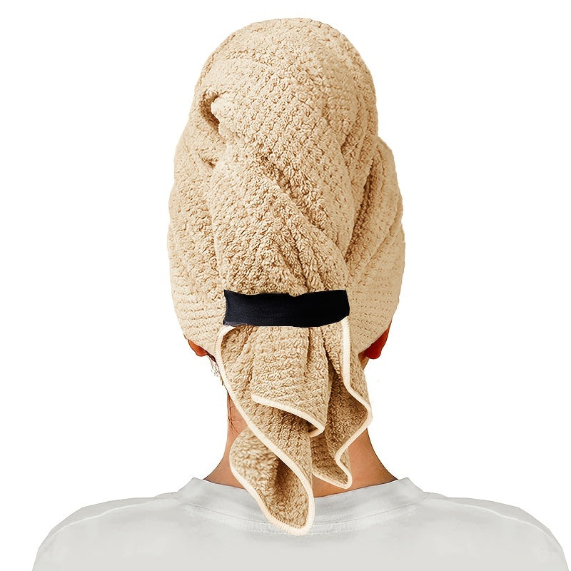 2 Large Microfiber Hair Towels Absorbent & Quick Dry Hair Drying