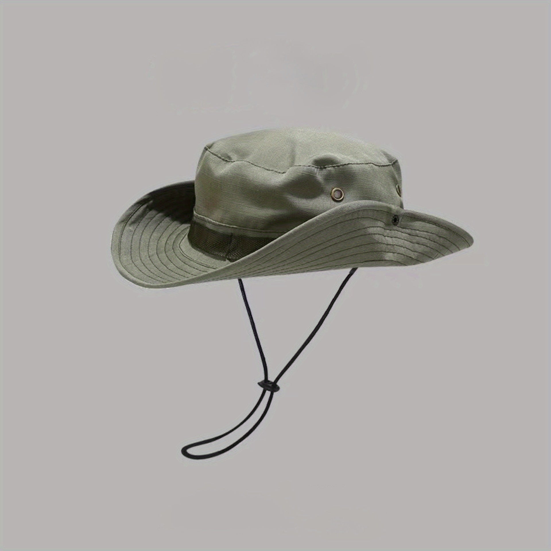Unisex Sunshade Bucket Hat with Drawstring for Outdoor Travel